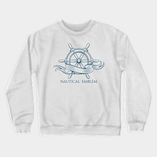 Engraving Nautical Emblem Crewneck Sweatshirt